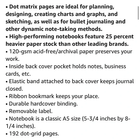 Dotted Notebook Hardcover Journal - Picture 15 of 15